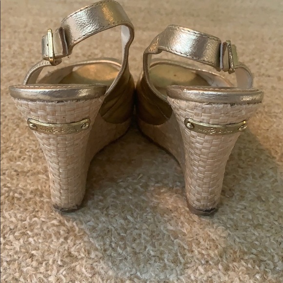 Lilly Pulitzer Shoes Lilly Pulitzer Kristin Wedge Gold Poshmark
